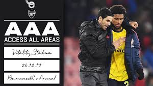 Welkom terug, klinkt het bij arsenal. Access All Areas Arteta S First Match As Head Coach Bournemouth 1 1 Arsenal Dec 26 2019 Youtube