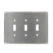 Leviton Stainless Steel 3 Gang Toggle