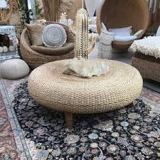round rattan coffee table for events