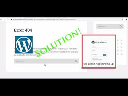 error 404 solution solve wp admin