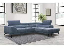 graceland blue 2pc sectional sofa