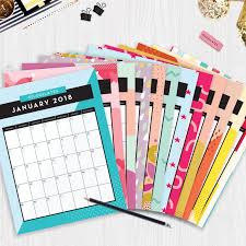 Cute 2018 Printable Monthly Calendars That Are Free Blogilates