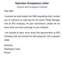 an interview invitation sle emails