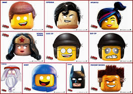 Szablon wydrukuj maskę na białym papierze. Lego Movie Free Printable Masks Lego Movie Birthday Printable Masks Lego Movie