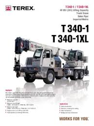 Terex T 340 Series Specifications Cranemarket