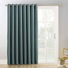 Crosby energy efficient pinch pleated panel is designed to block the effects of the cold in winter and heat of the sun from your patio door in summer. Amazon Com Sun Zero Easton Extra Wide Blackout Sliding Patio Door Curtain Panel With Pull Wand 100 X 84 Mineral Single Panel Home Kitchen