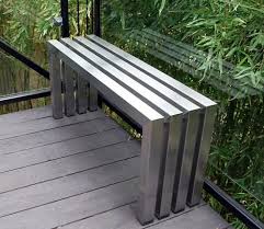 Modern Garden Benches With Stainless Steel