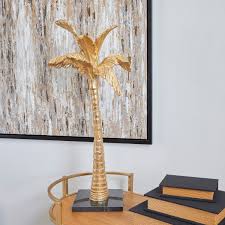Novogratz Gold Polystone Palm Tree