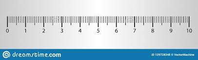 10 Centimeters Ruler Measurement Tool With Numbers Scale