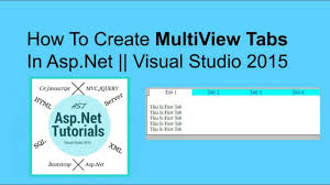 how to create multiview tabs in asp net