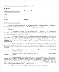 Business Investment Agreement Template Word Small Gulflifa Co