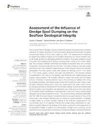 Pdf Assessment Of The Influence Of Dredge Spoil Dumping On