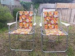 Vintage Folding Camping Deck Chair