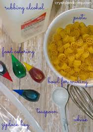 pasta crafts for kids how to dye pasta