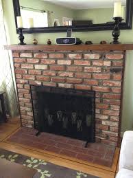 Fireplace Mantel Brick Vs Glass Tile