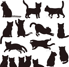 猫のシルエット素材セット イラスト素材 [ 4223547 ] - フォトライブラリー photolibrary さん