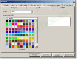 Definir un color de fondo - Manual de OpenOffice Writer