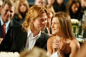 Brad pitt joked about being a guy who gets high, takes his shirt off and doesn't get along with his wife and the cameraman panned to jennifer aniston. Brad Pitt And Jennifer Aniston S 1million Wedding On 20th Anniversary Metro News