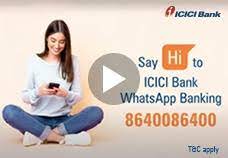 banking services on whatsapp icici bank