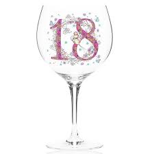 18th Birthday Wine Glass Sa9319