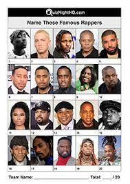 Rap is similar to ele. Famous Musicians 021 Rappers Quiznighthq