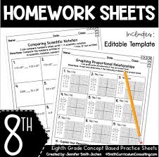 8th Grade Math Homework Sheets For Full