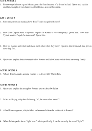 romeo and juliet study questions pdf how do romeo and juliet feel about each other when they
