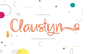 claustyn line decorative font 148961