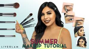 summer makeup tutorial liveglam brush