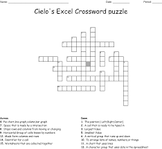 Cielos Excel Crossword Puzzle Wordmint