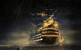 hd wallpaper brown ship on ocean while
