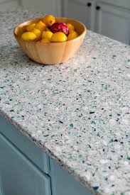 recycled glass oyster shell countertops
