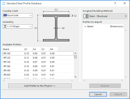Use Standard Steel Column Or Beam Profile User Guide Page