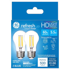 Ge Refresh Daylight Hd 60w Replacement Led Light Bulbs Clear Ceiling Fan Medium Base A15 Decorative Meijer Grocery Pharmacy Home More