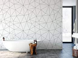 Geometric Removable Wallpaper Bathroom