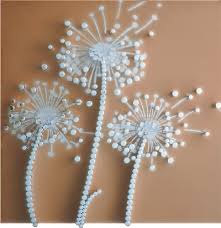 Metal Wall Sculptures Dandelion Brown