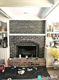 How To Paint A Black Brick Fireplace
