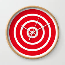 Bullseye Target Wall Clock By Mobii
