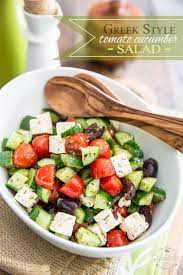 Tomato And Cucumber Salad Greek gambar png