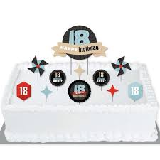 An 18th birthday is a great time to celebrate with your friends and family. Big Dot Of Happiness Boy 18th Birthday Eighteenth Birthday Party Cake Decorating Kit Happy Birthday Cake Topper Set 11 Pieces Target