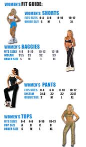Physique Bodyware Womens Size Chart Womens Fitness Guide