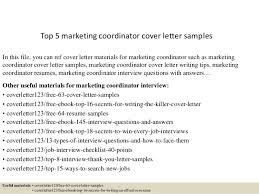 Top 5 Marketing Coordinator Cover Letter Samples