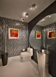 powder rooms in black and white