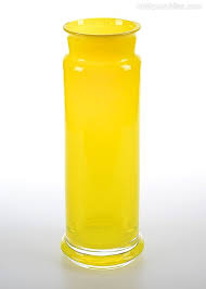 retro swedish uranium yellow glass vase
