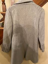 Grey Wool Winter Jacket Pea Coat
