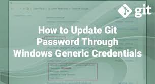 how to update git pword through