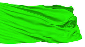 green blank flag waving in the wind