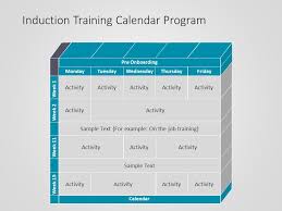Induction Training Calendar Powerpoint Template Calendar