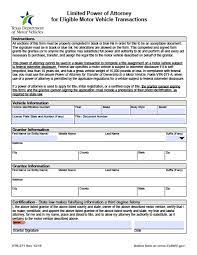 texas vehicle power of attorney form