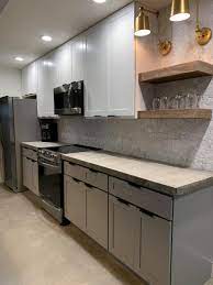 white and gray kitchen